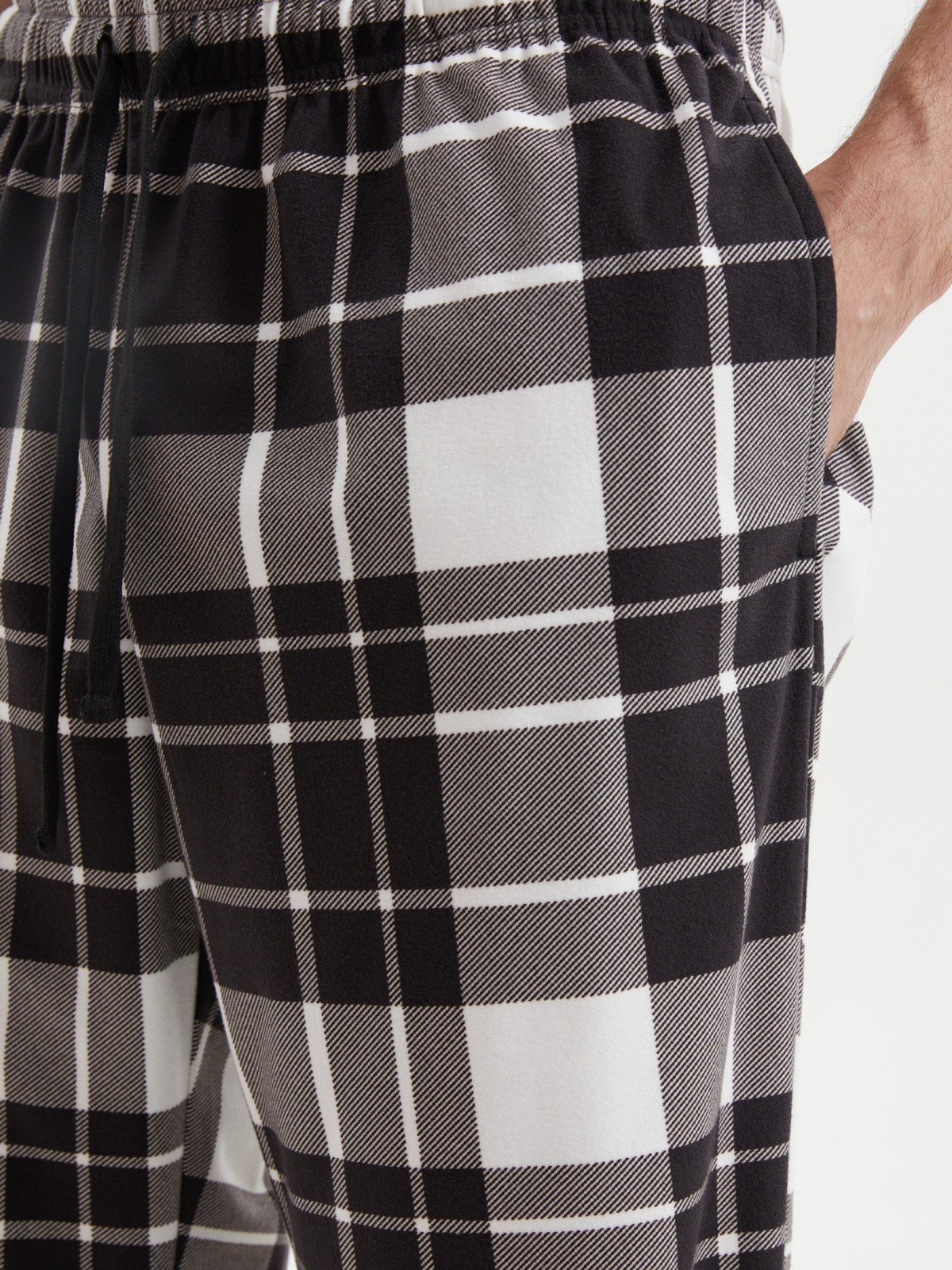 Брюки из флиса в клетку