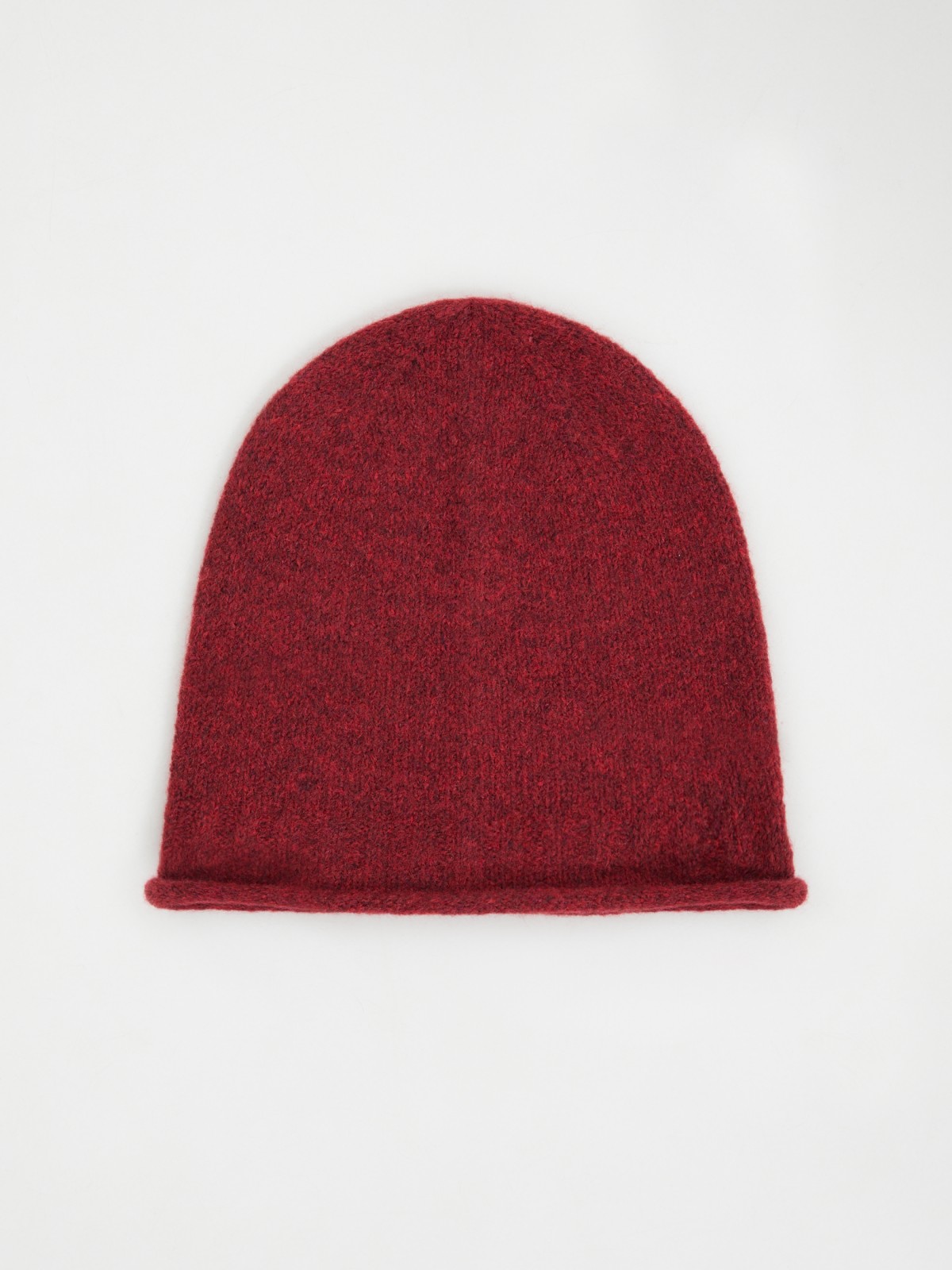 Вязаная шапка-бини без отворота