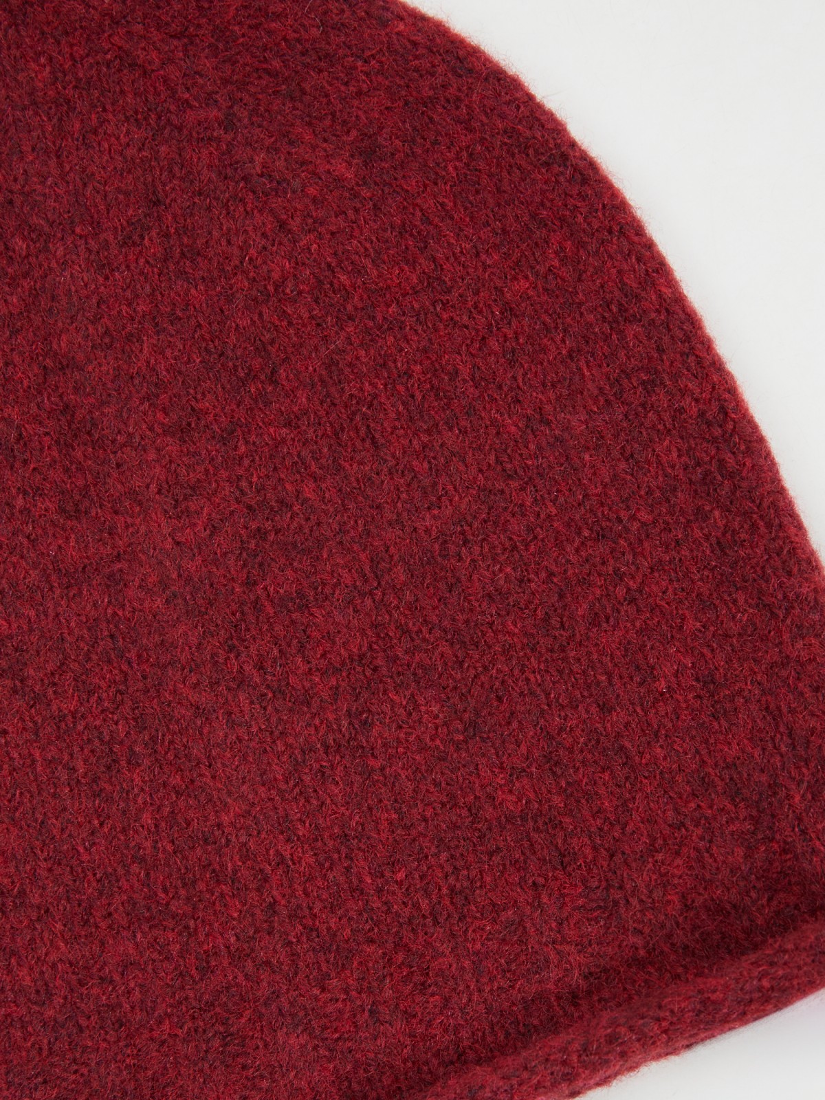 Вязаная шапка-бини без отворота