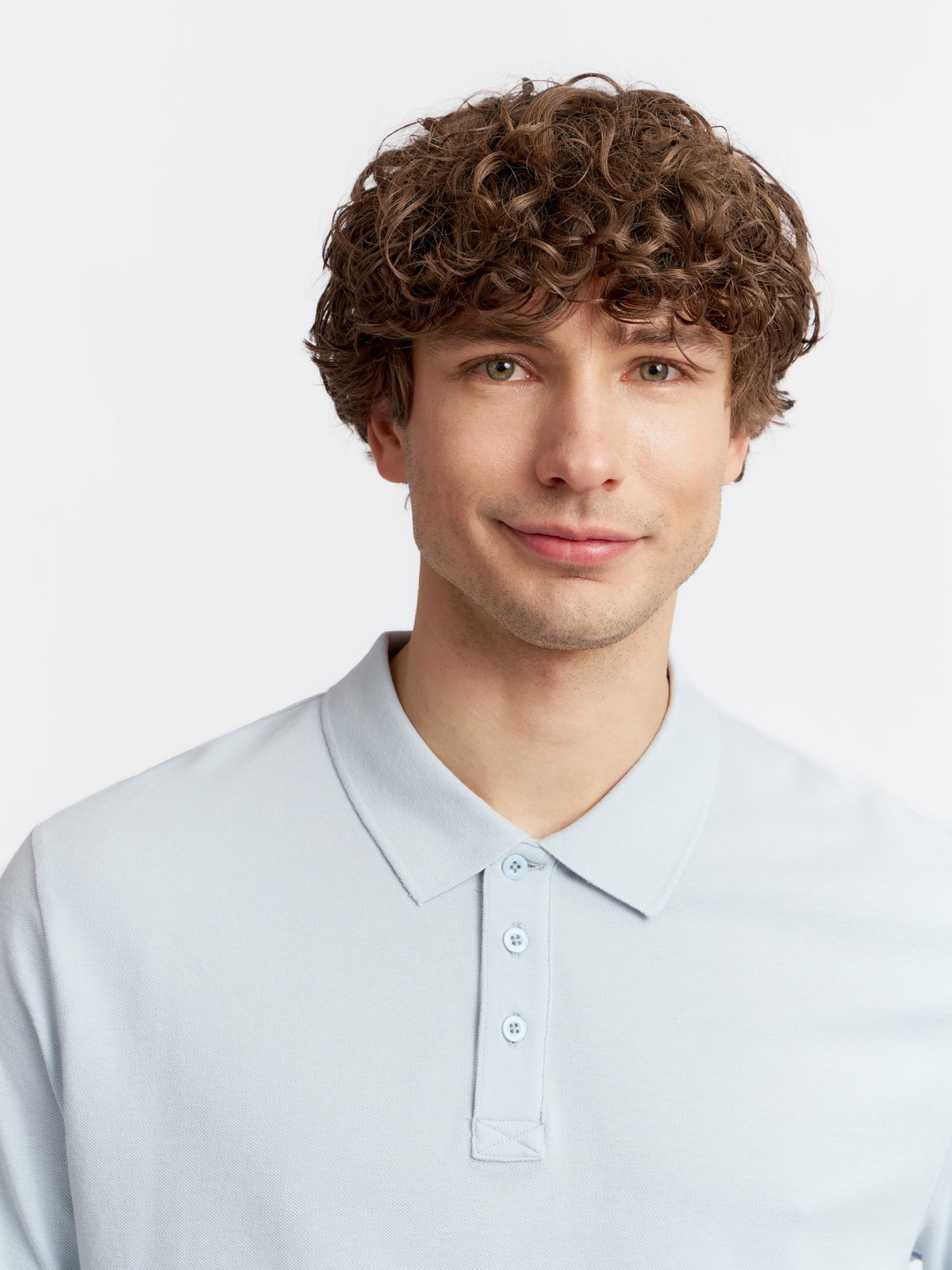 Футболка поло из хлопка однотонная