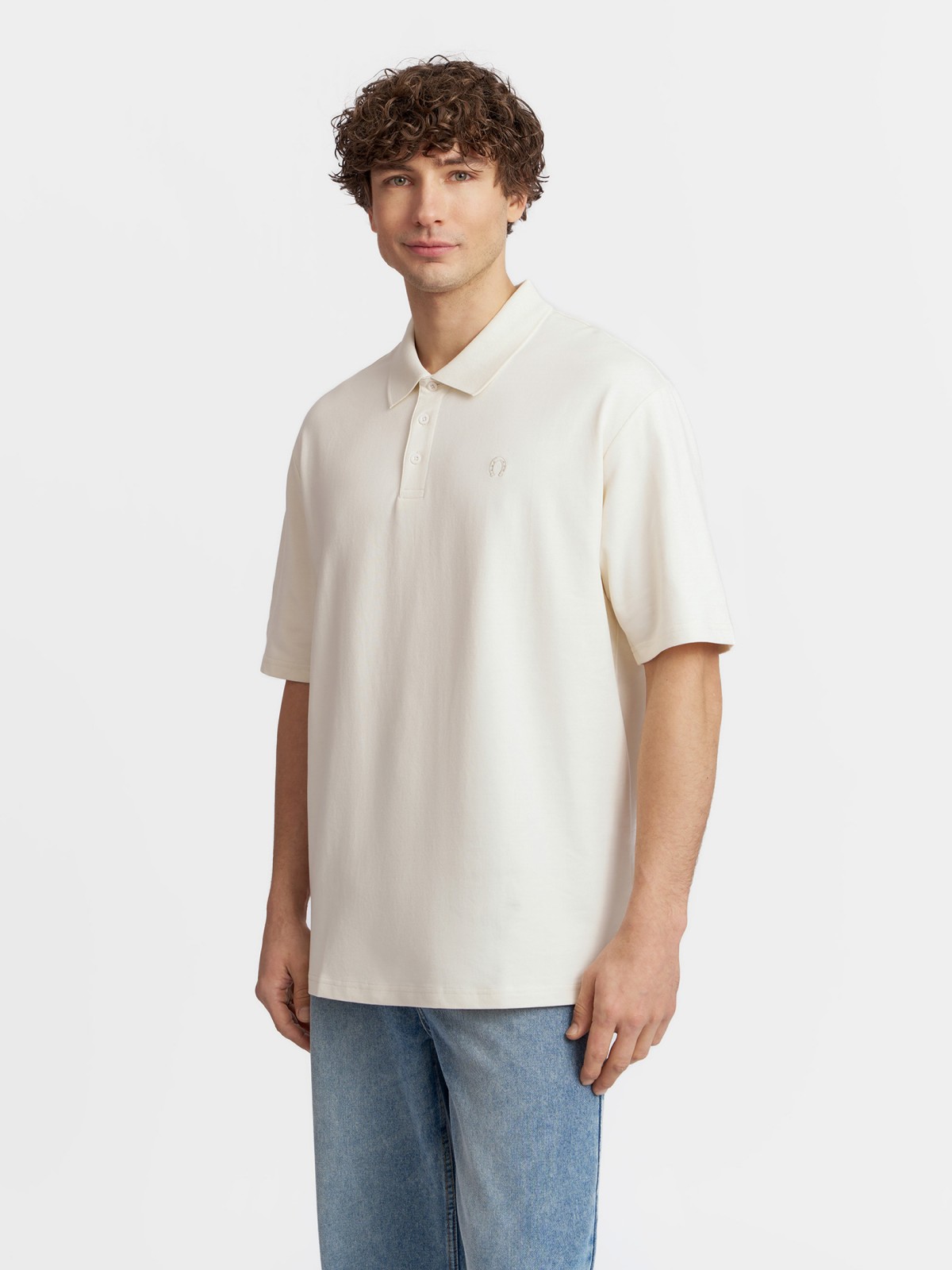 Футболка поло из хлопка однотонная