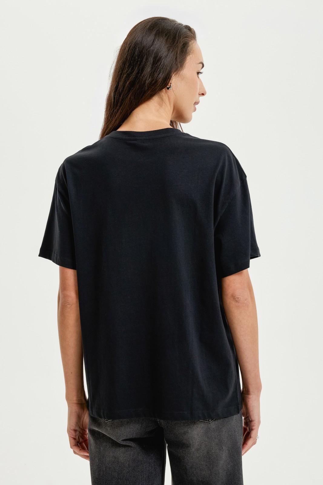 Футболка оверсайз из хлопка с принтом