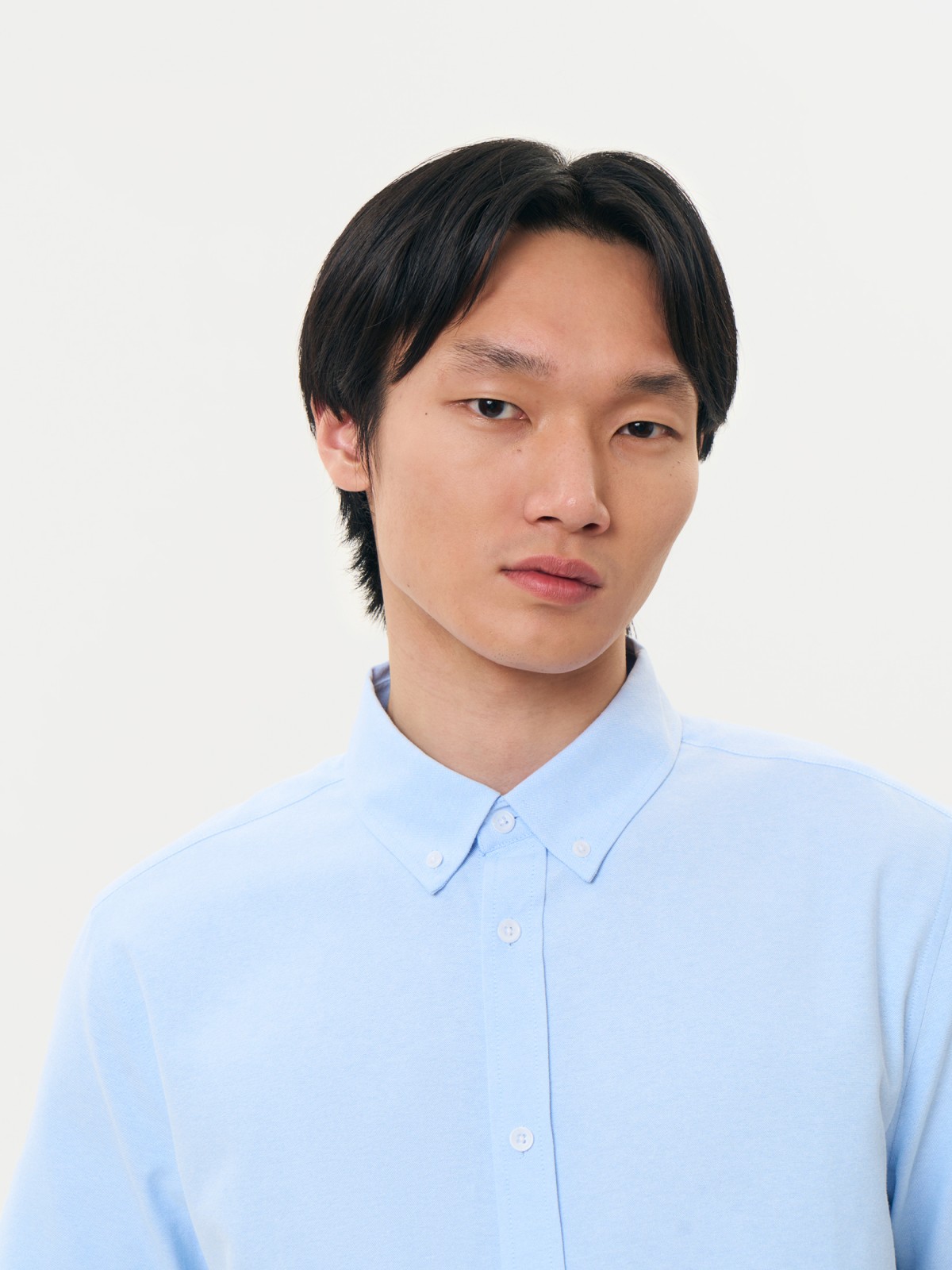 Рубашка прямого силуэта с коротким рукавом