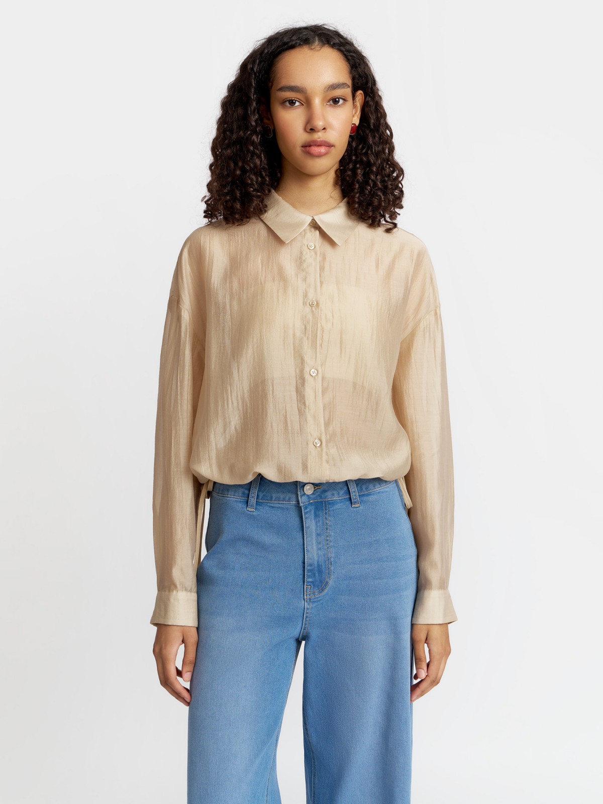 Блузка с  длинными рукавами