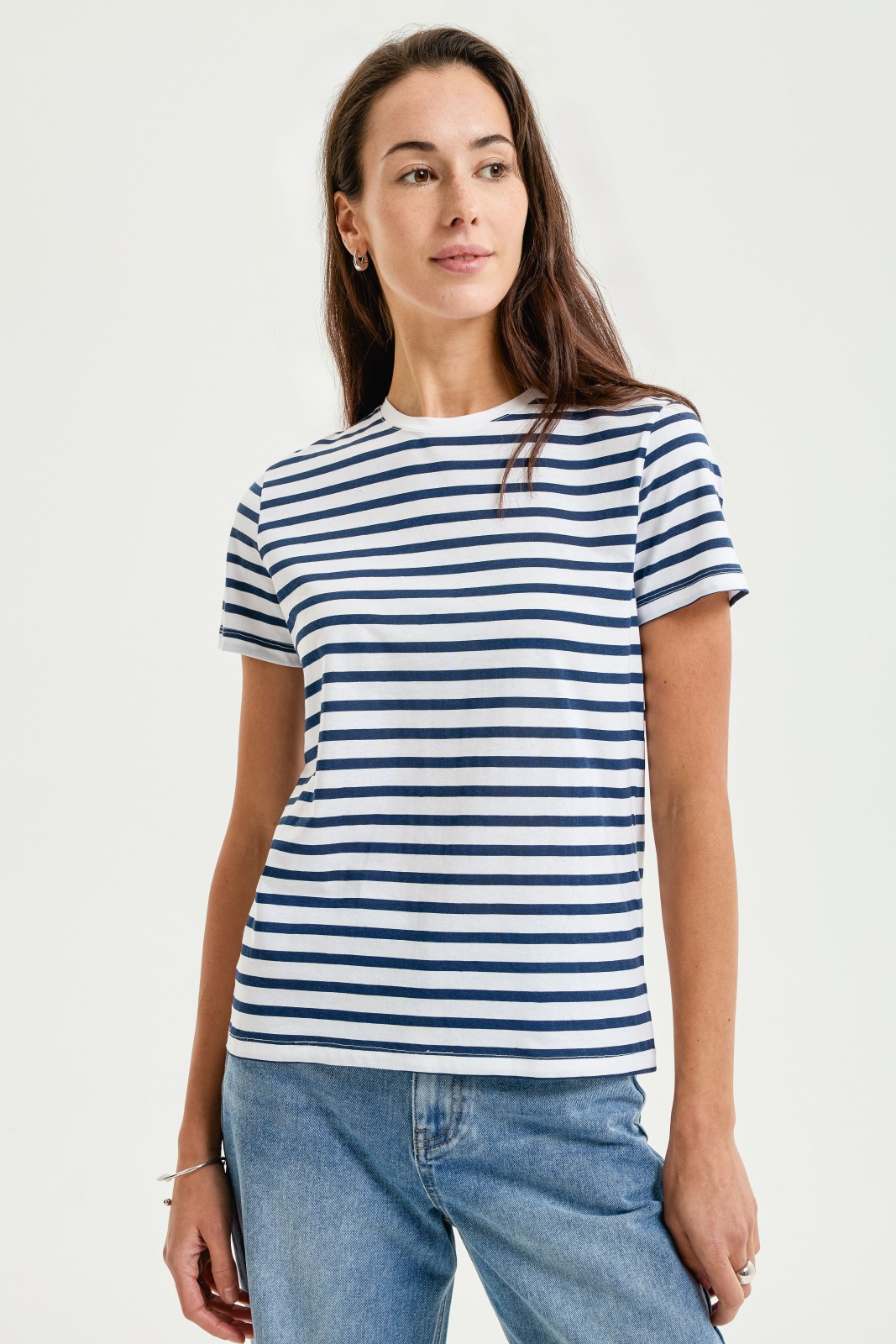 Футболка из хлопка в полоску