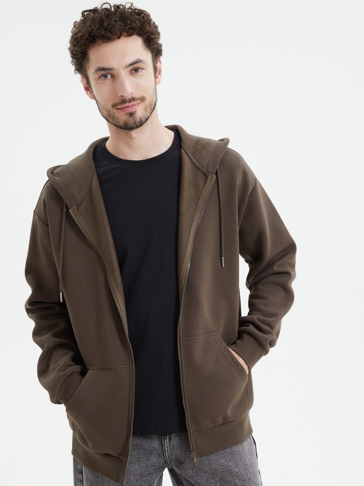 Толстовка на молнии с капюшоном