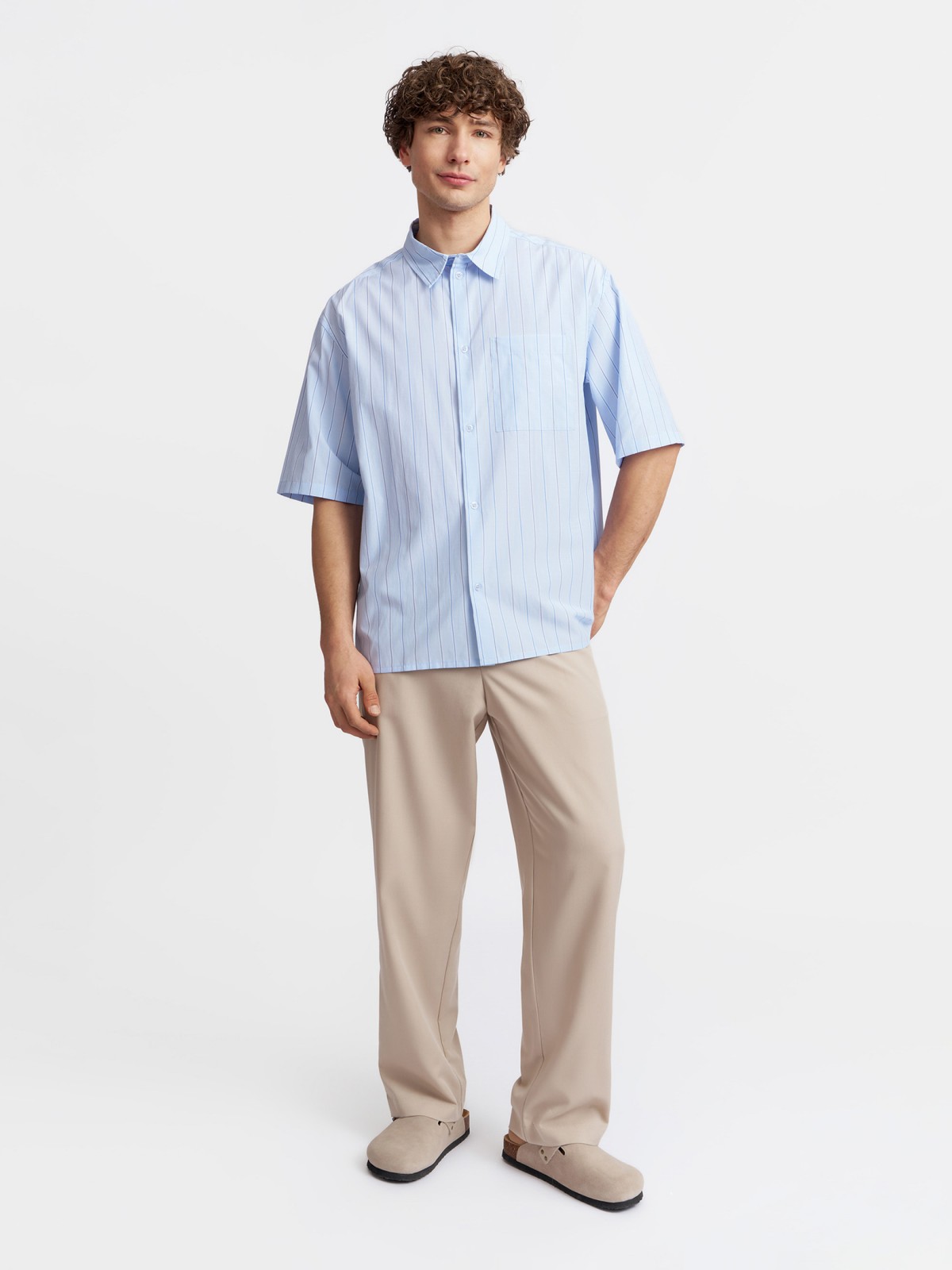 Рубашка с узором в полоску