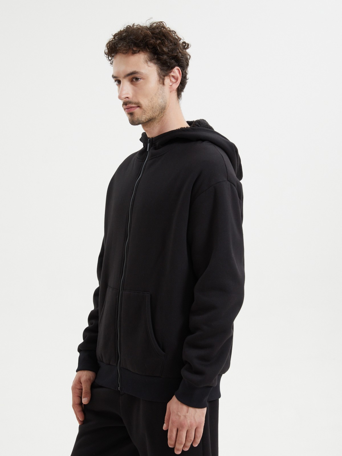 Тёплая толстовка на молнии с экомехом