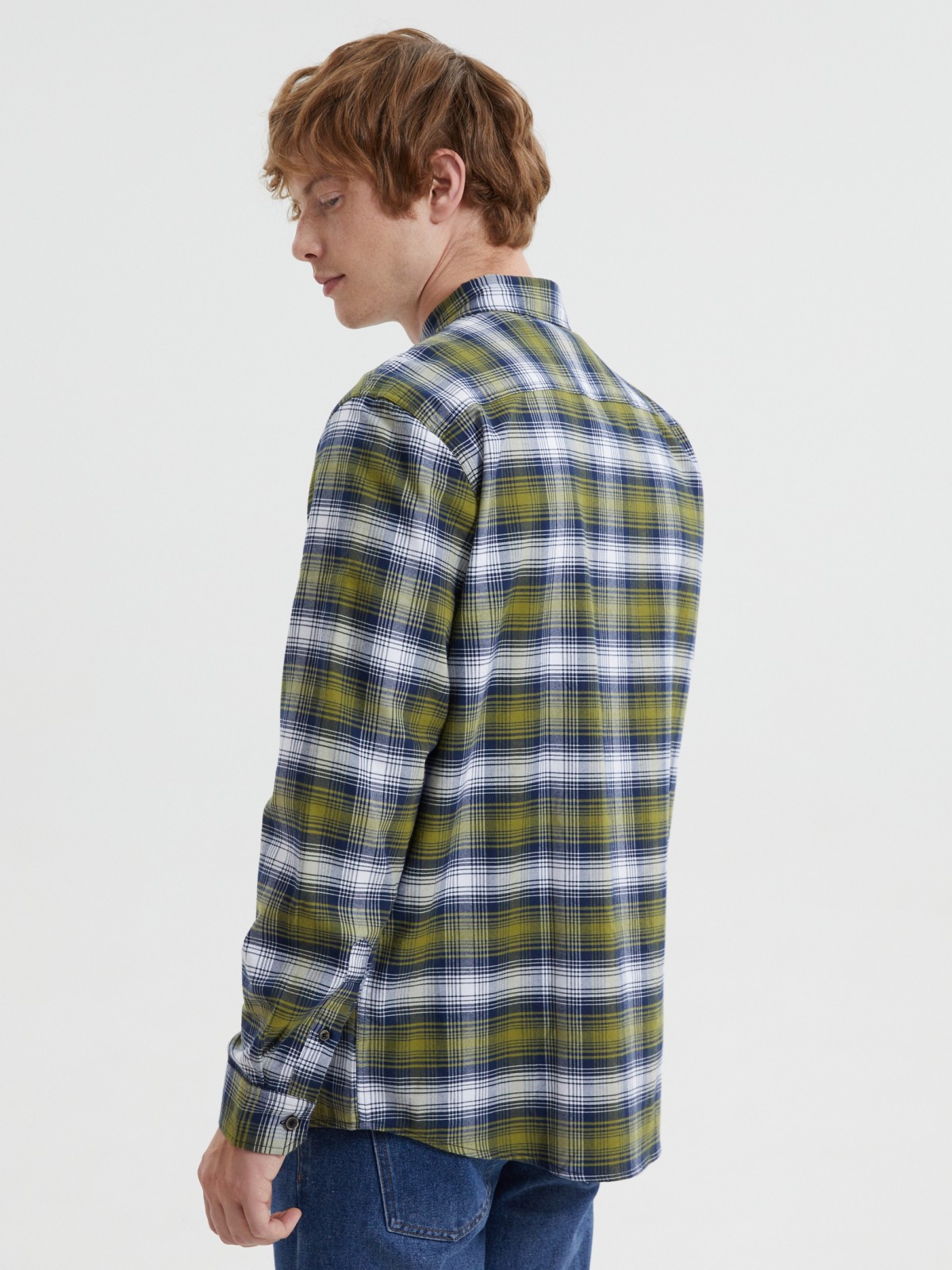 Рубашка из хлопка с узором в клетку