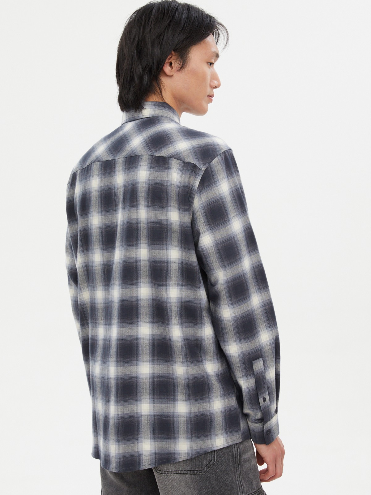 Рубашка из хлопка с узором в клетку