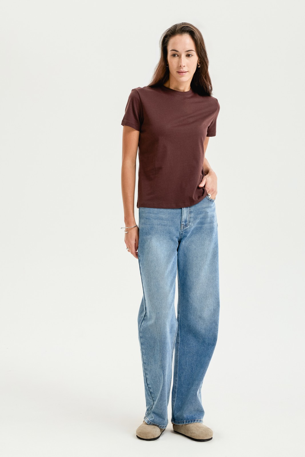 Футболка из хлопка однотонная