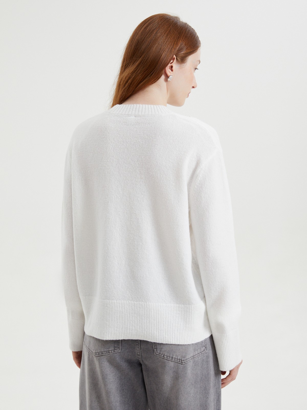 Вязаный джемпер с шерстью и декором