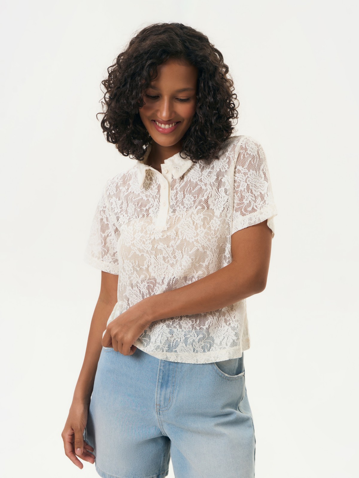 Блузка с короткими рукавами