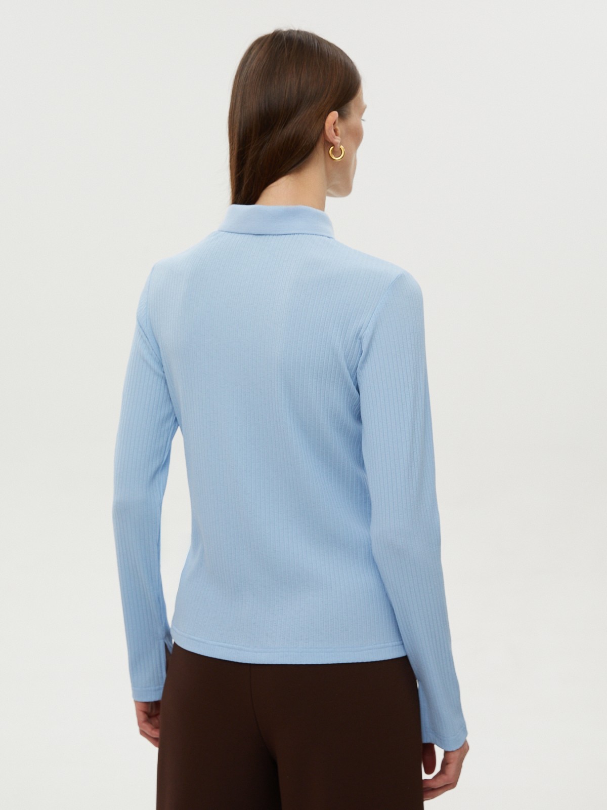 Трикотажная рубашка с отложным воротником