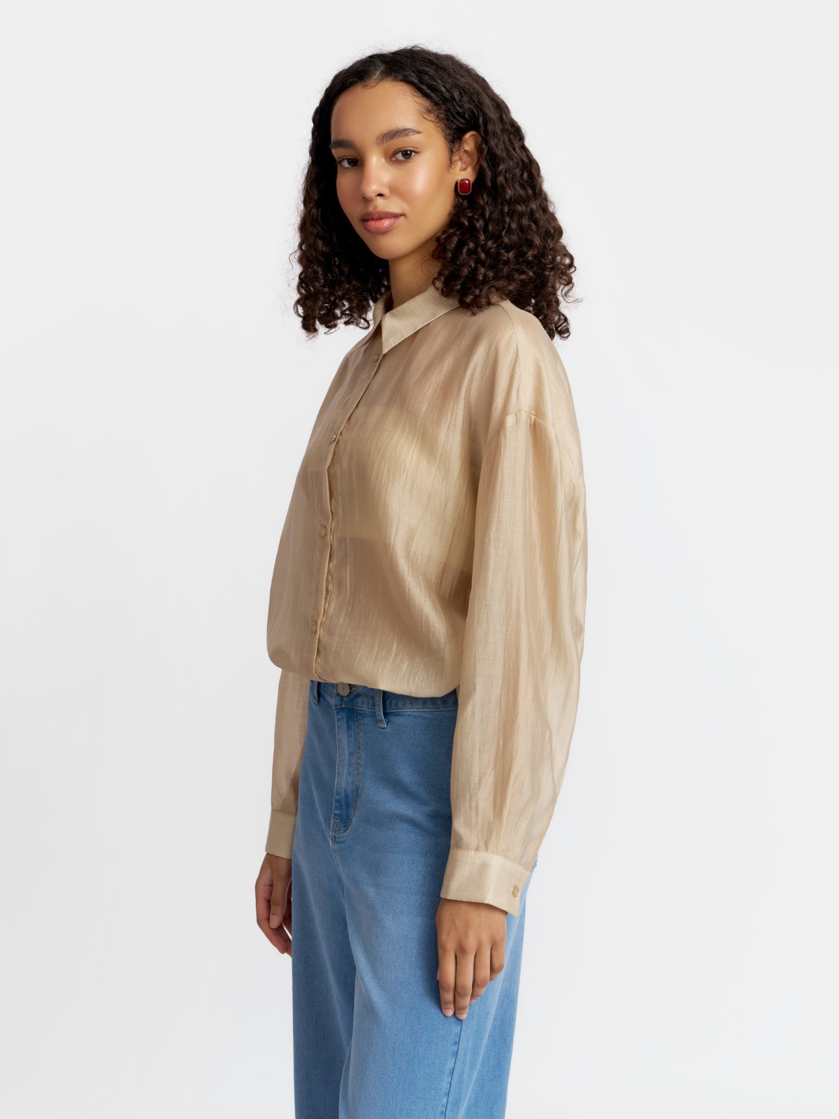 Блузка с  длинными рукавами