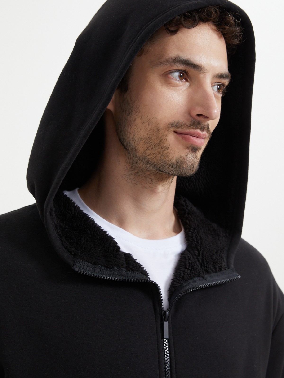 Тёплая толстовка на молнии с экомехом