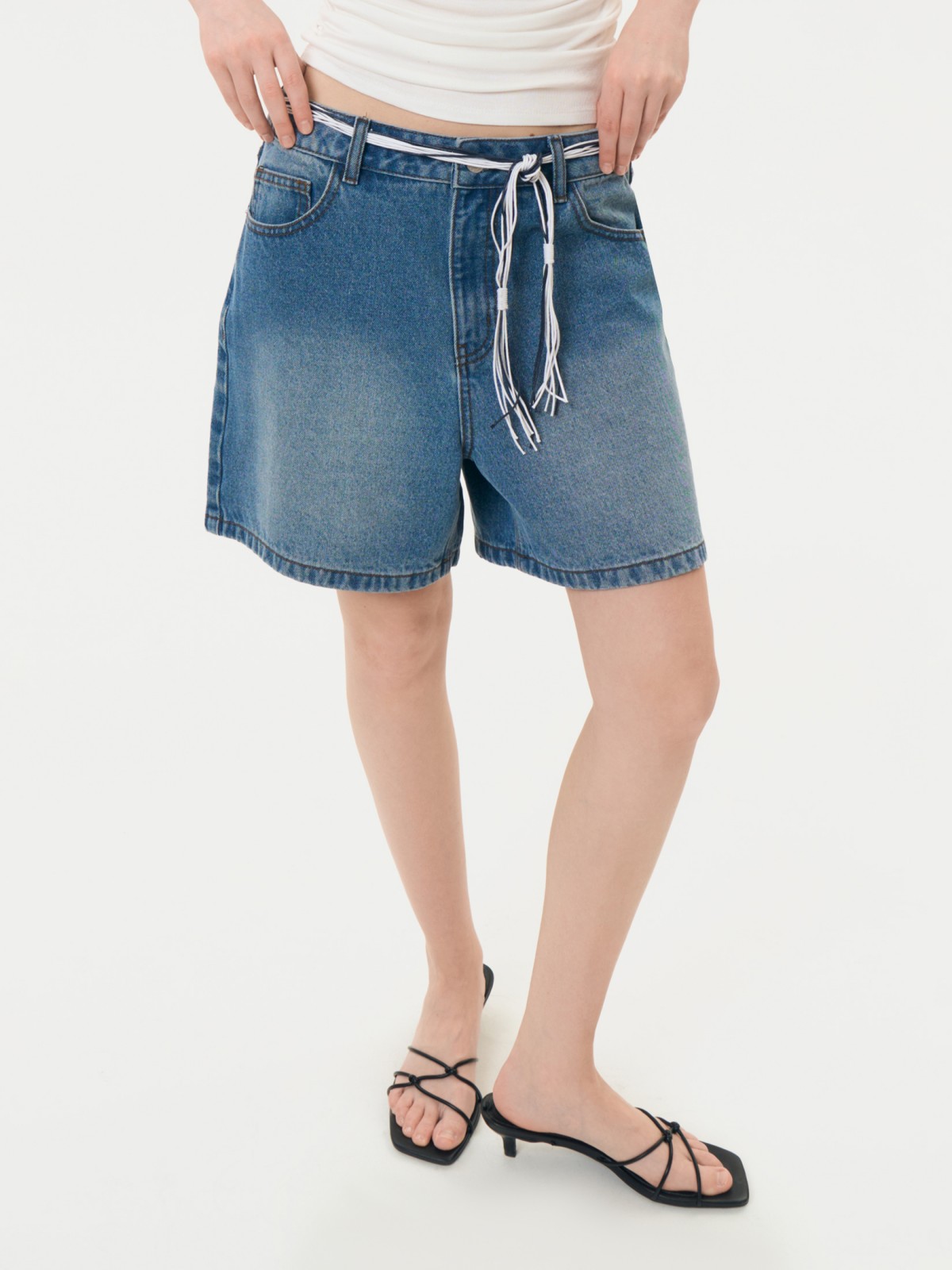 Брюки джинсовые короткие