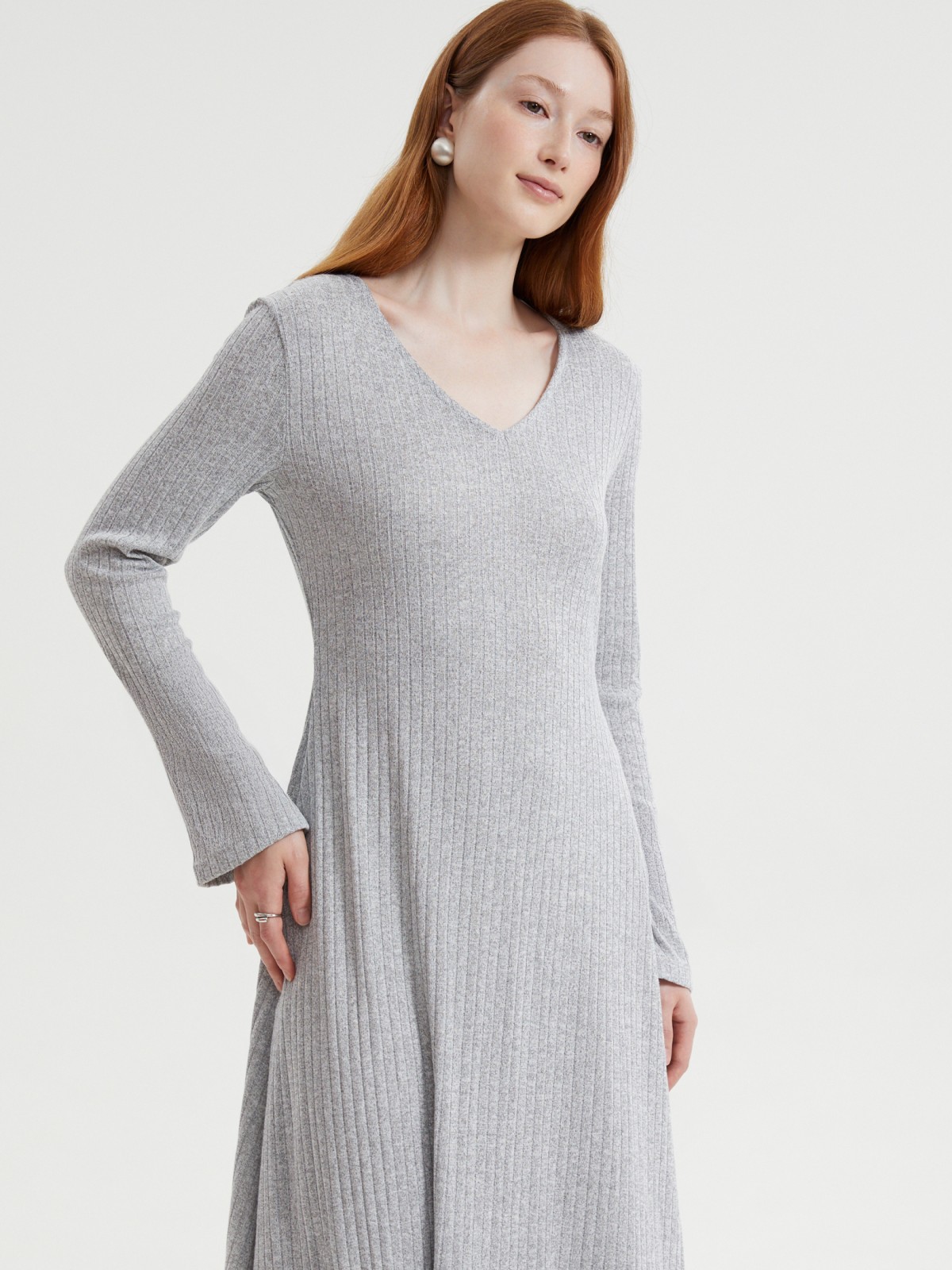 Платье лапша с длинным рукавом