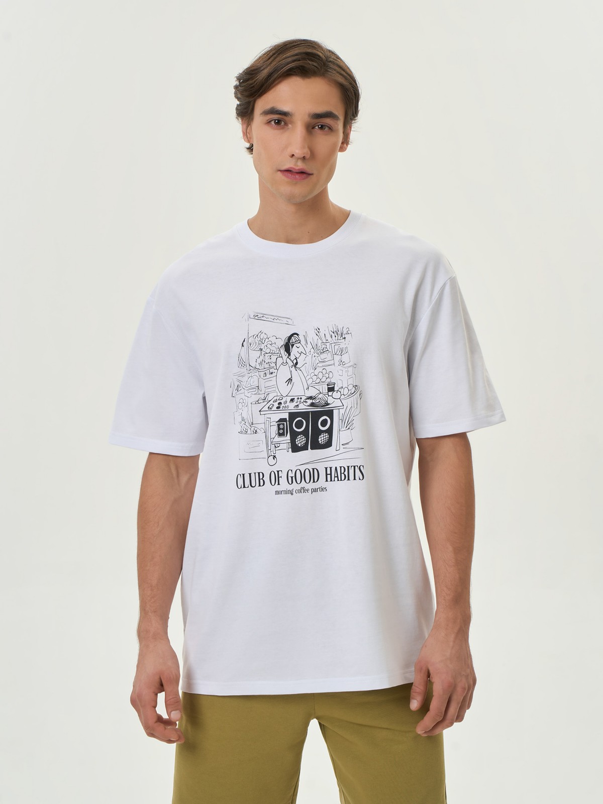 Футболка из хлопка с принтом