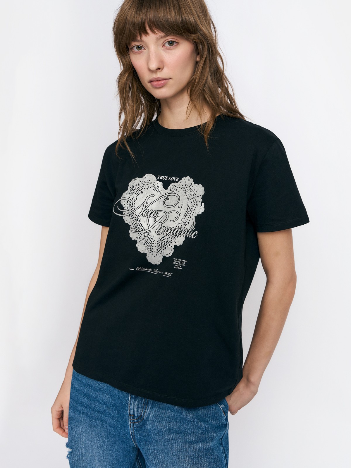 Футболка из хлопка с принтом