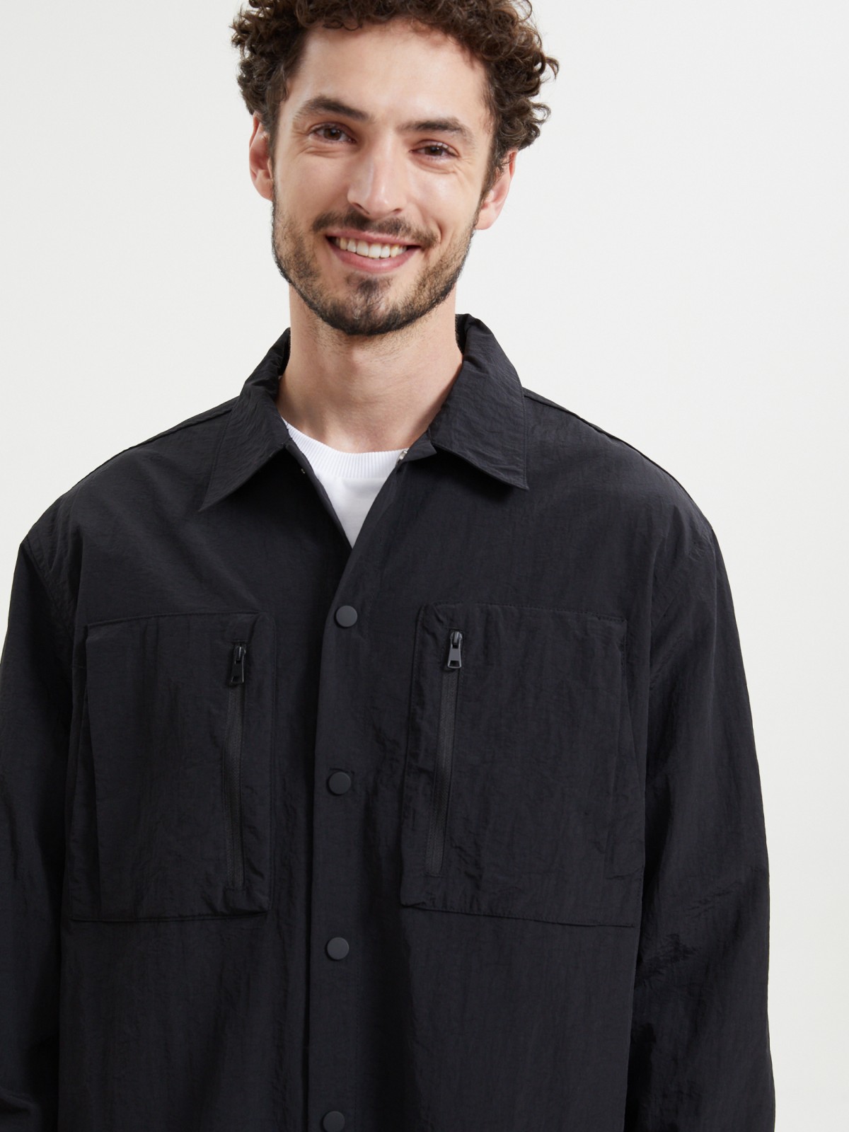 Рубашка из нейлона с длинным рукавом