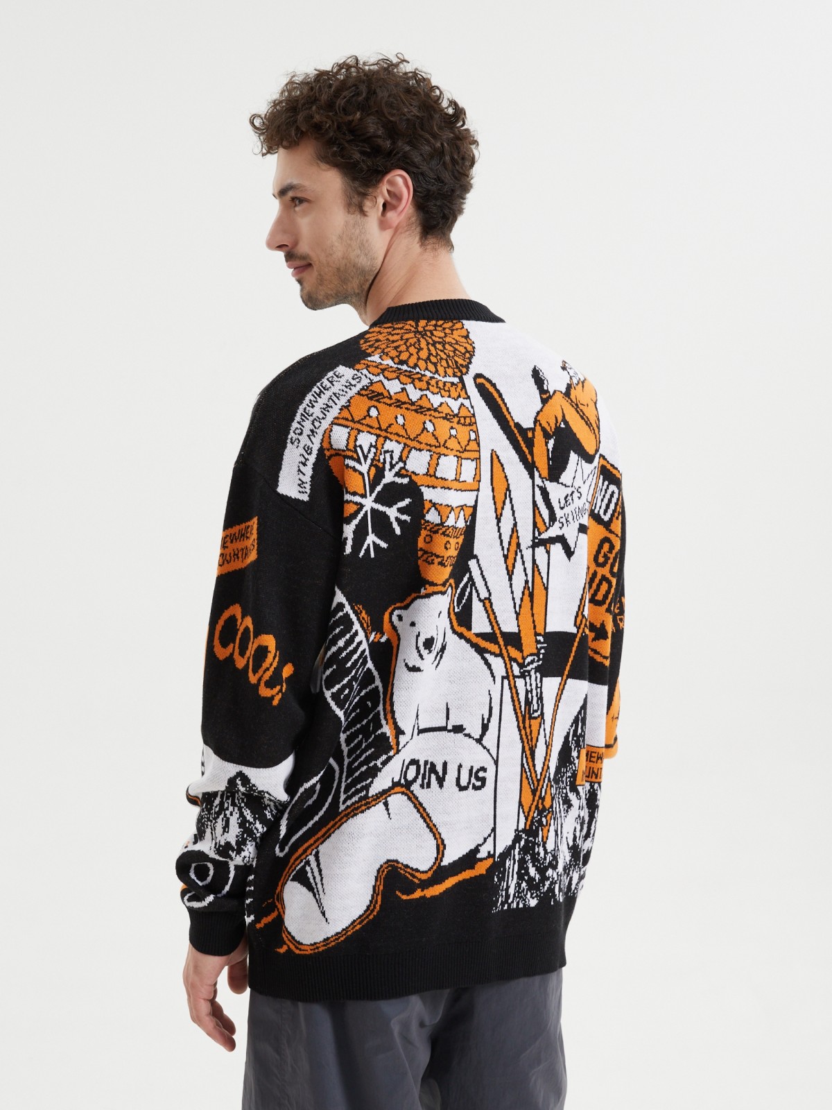 Вязаный джемпер из акрила с узором