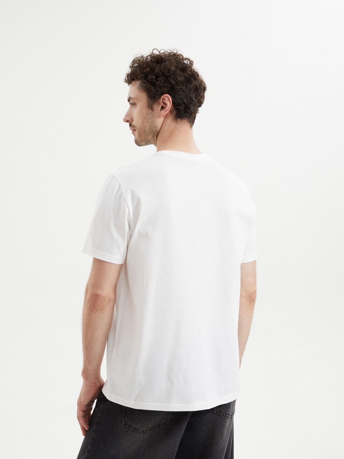 Новогодняя футболка из хлопка с принтом