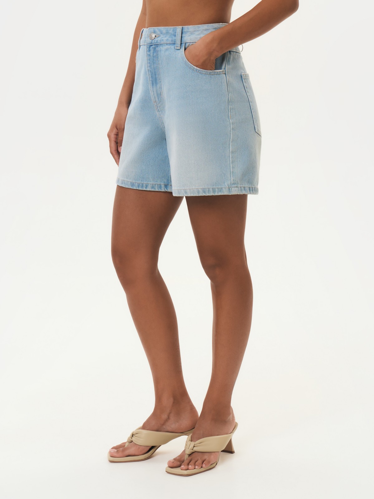 Брюки джинсовые короткие