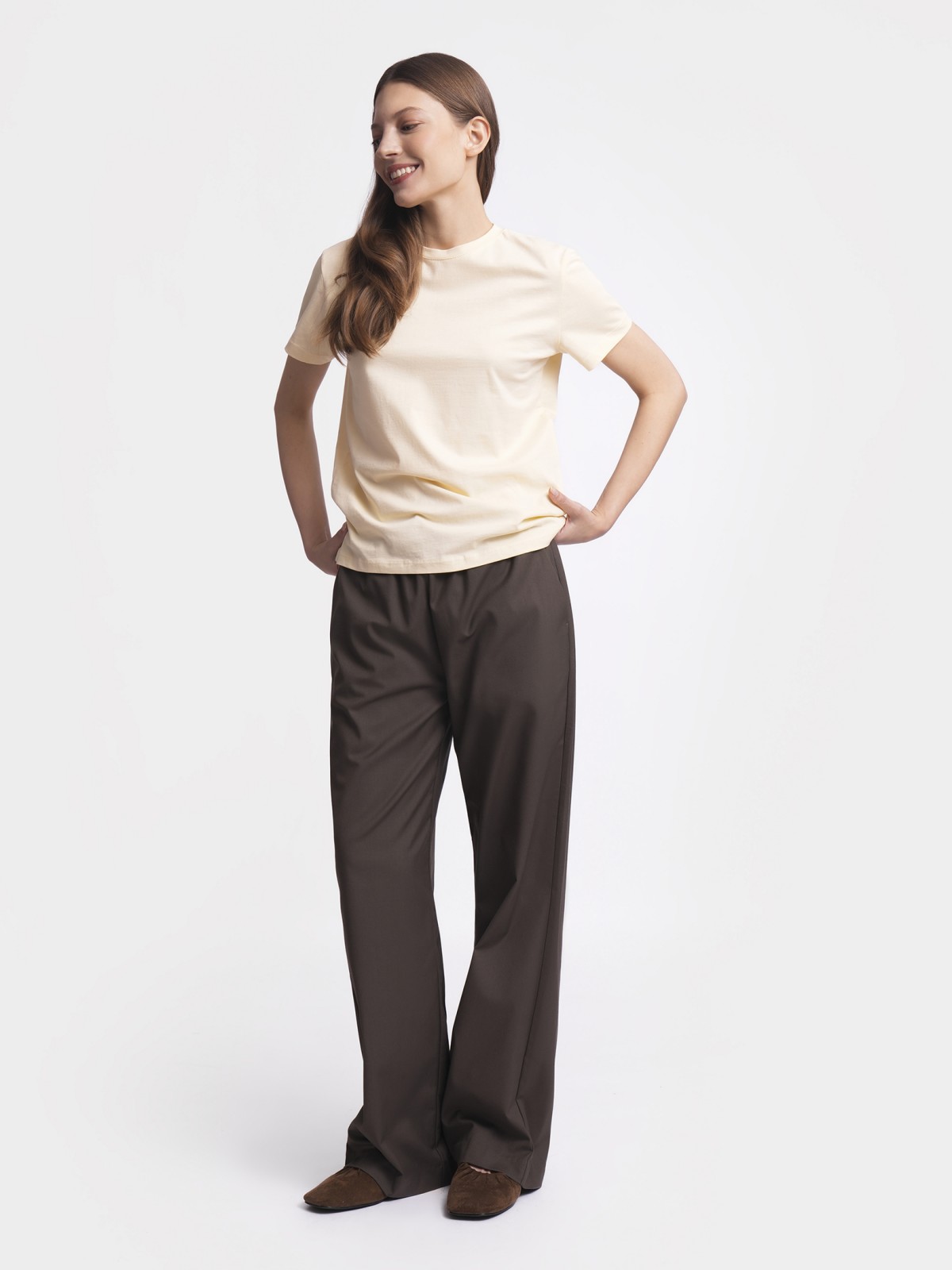 Футболка из хлопка однотонная