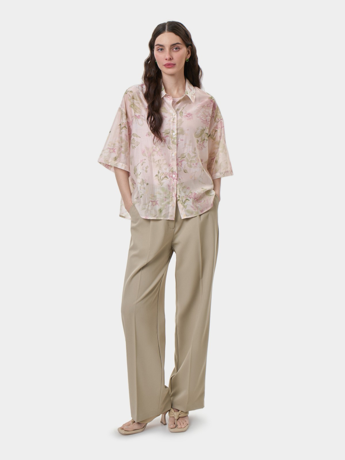 Блузка с короткими рукавами