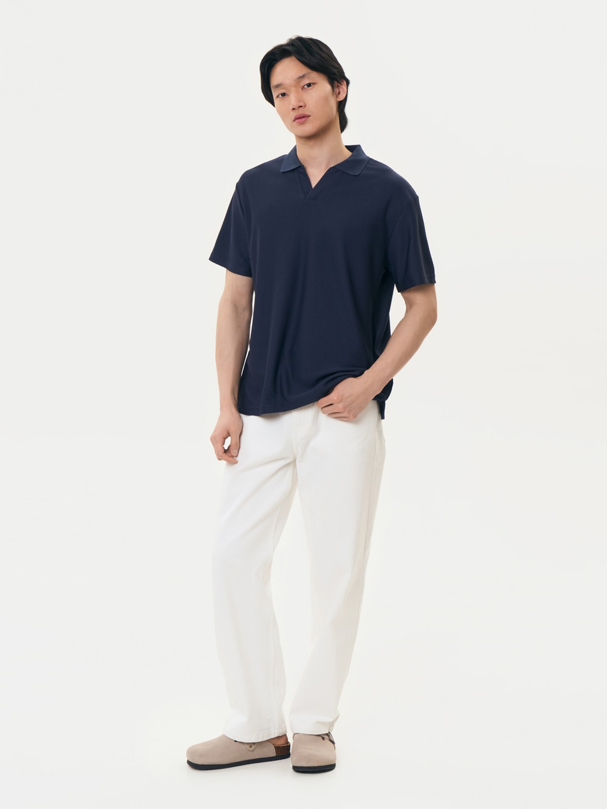 Футболка поло иоднотонная