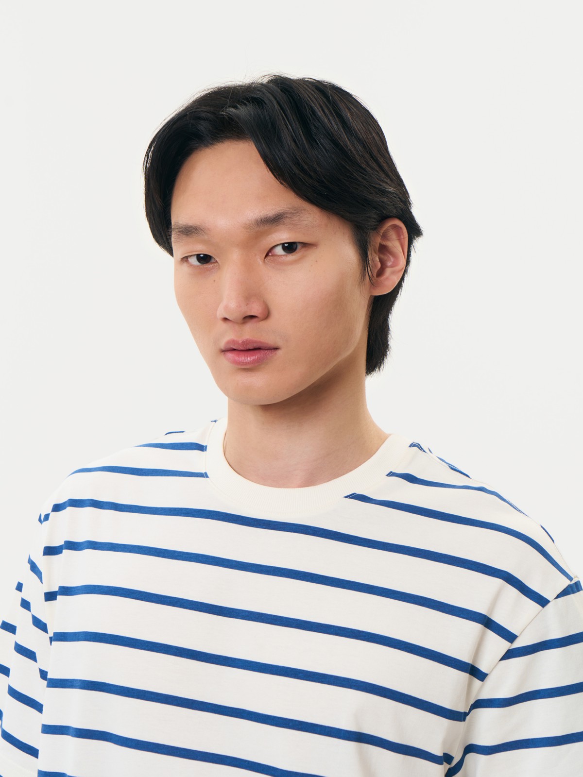 Футболка оверсайз из хлопка в полоску