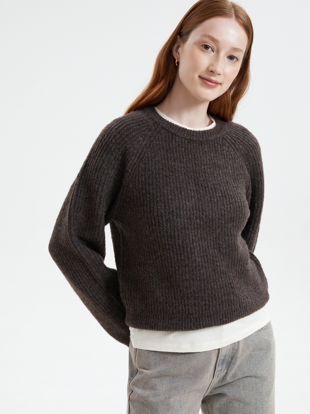 Вязаный джемпер с рукавами реглан