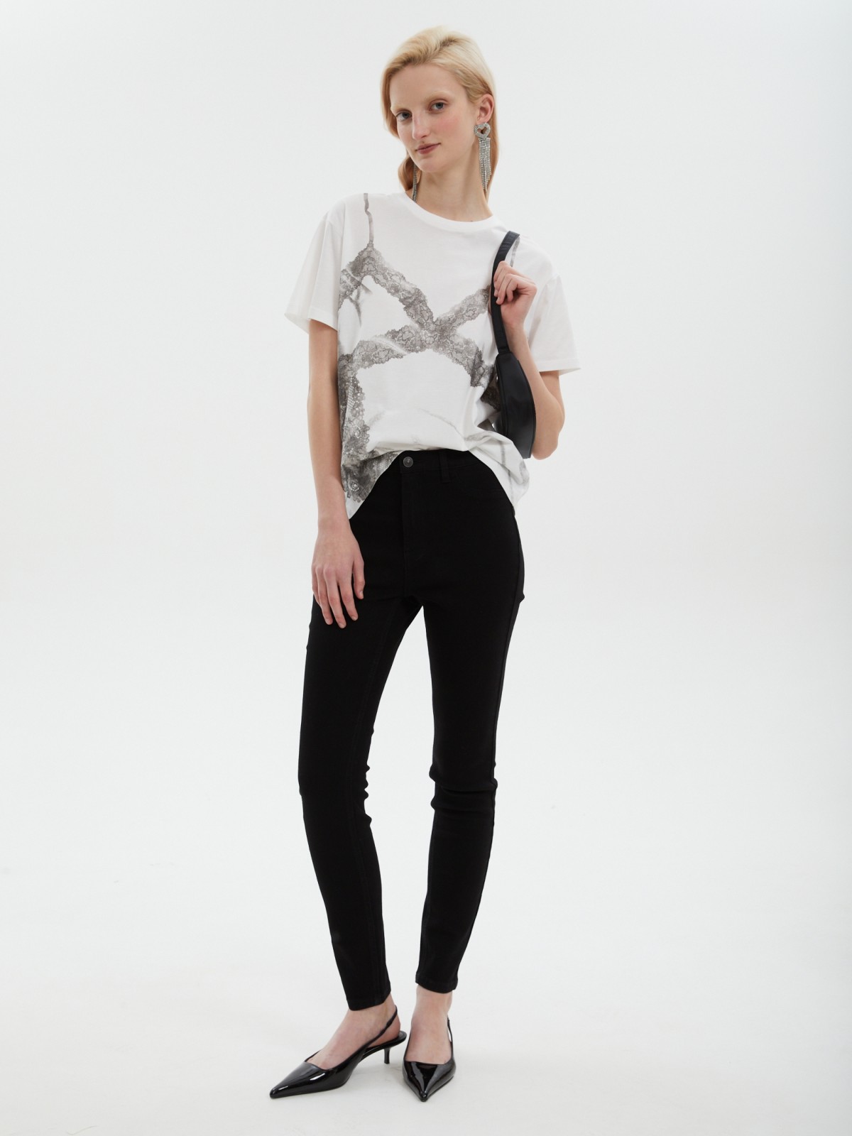 Джинсы силуэта Skinny со средней посадкой