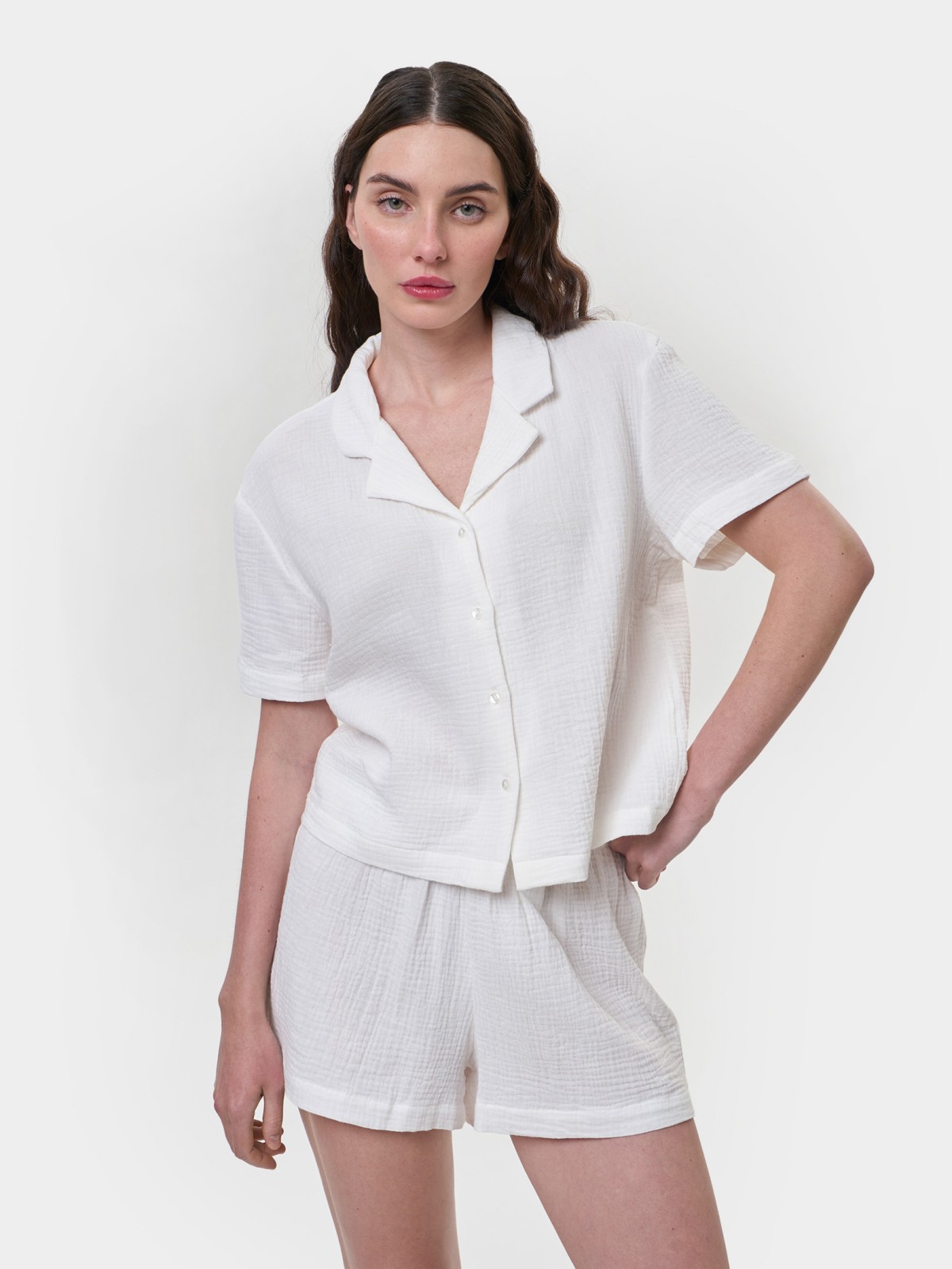 Блузка с короткими рукавами