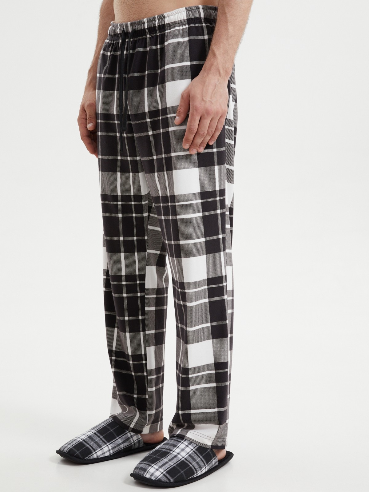 Брюки из флиса в клетку