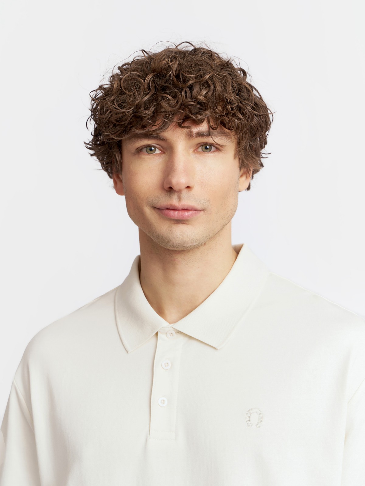 Футболка поло из хлопка однотонная