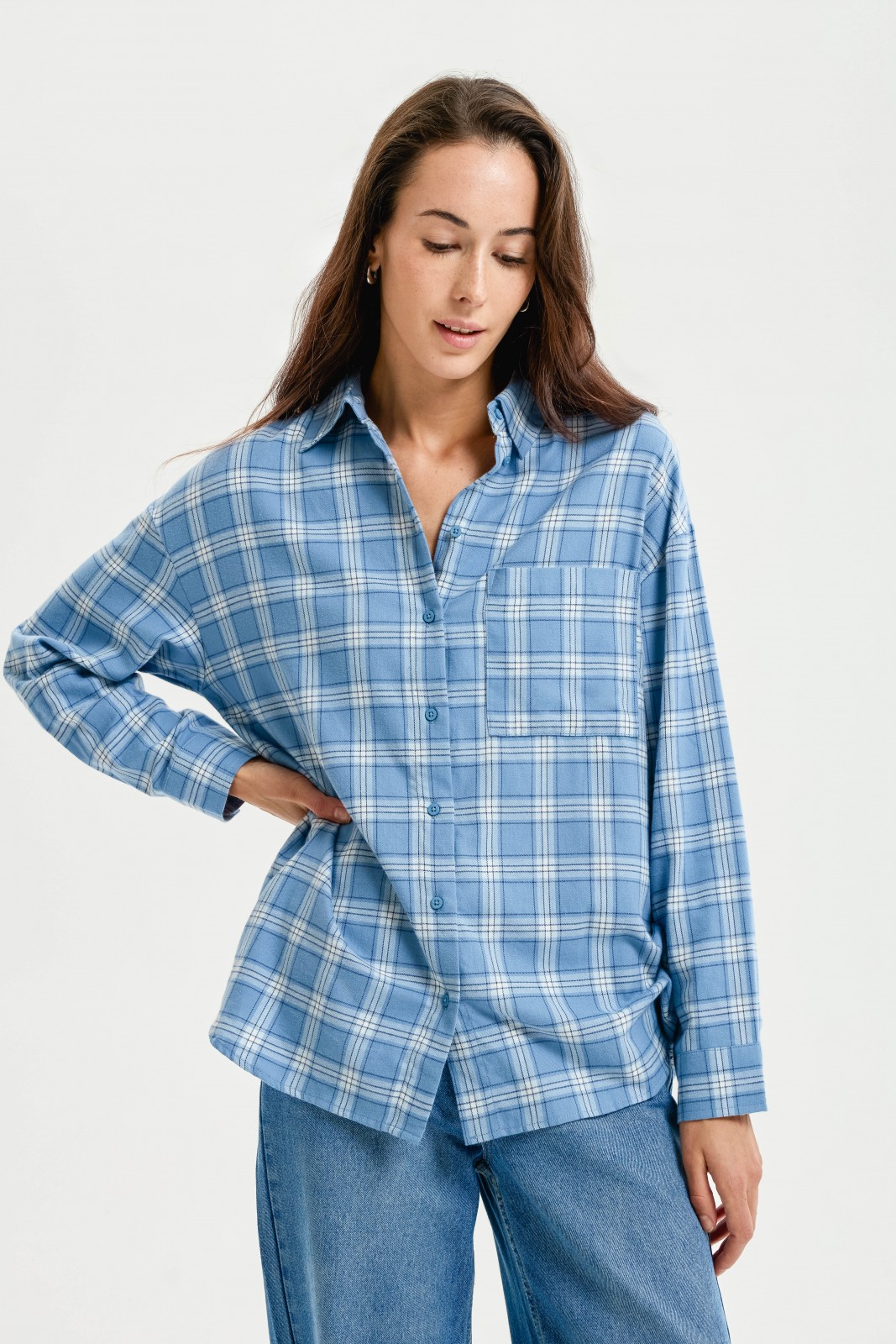 Верхняя рубашка из хлопка в клетку