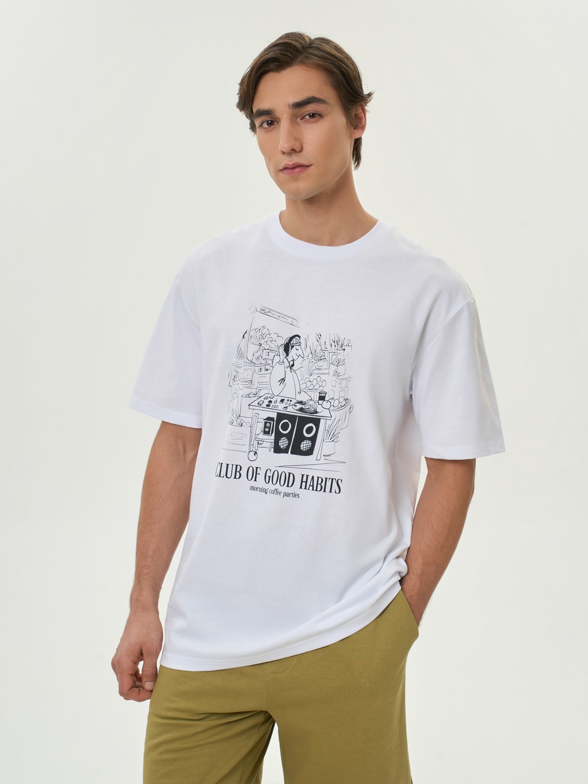 Футболка из хлопка с принтом