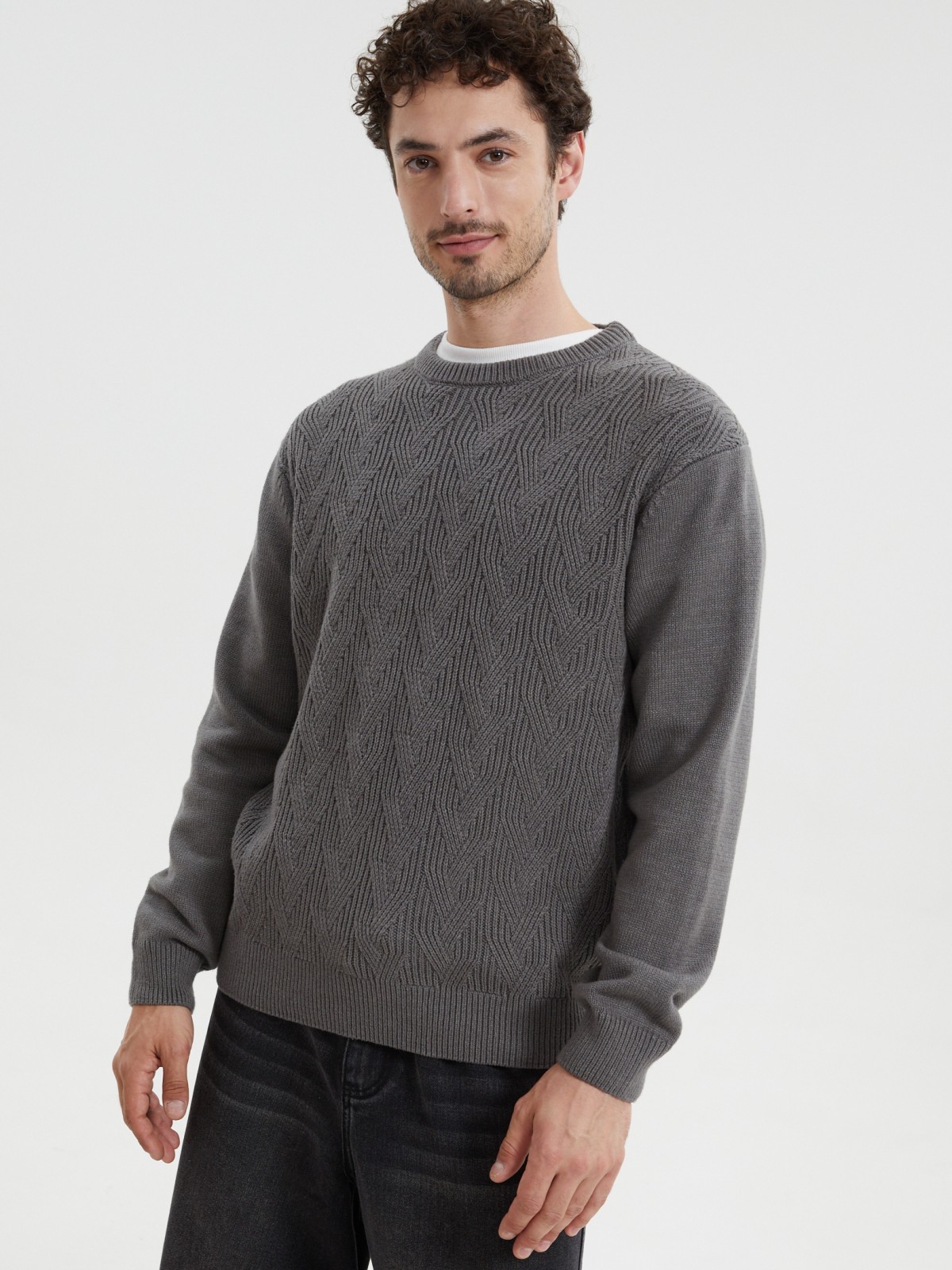 Вязаный джемпер с длинным рукавом