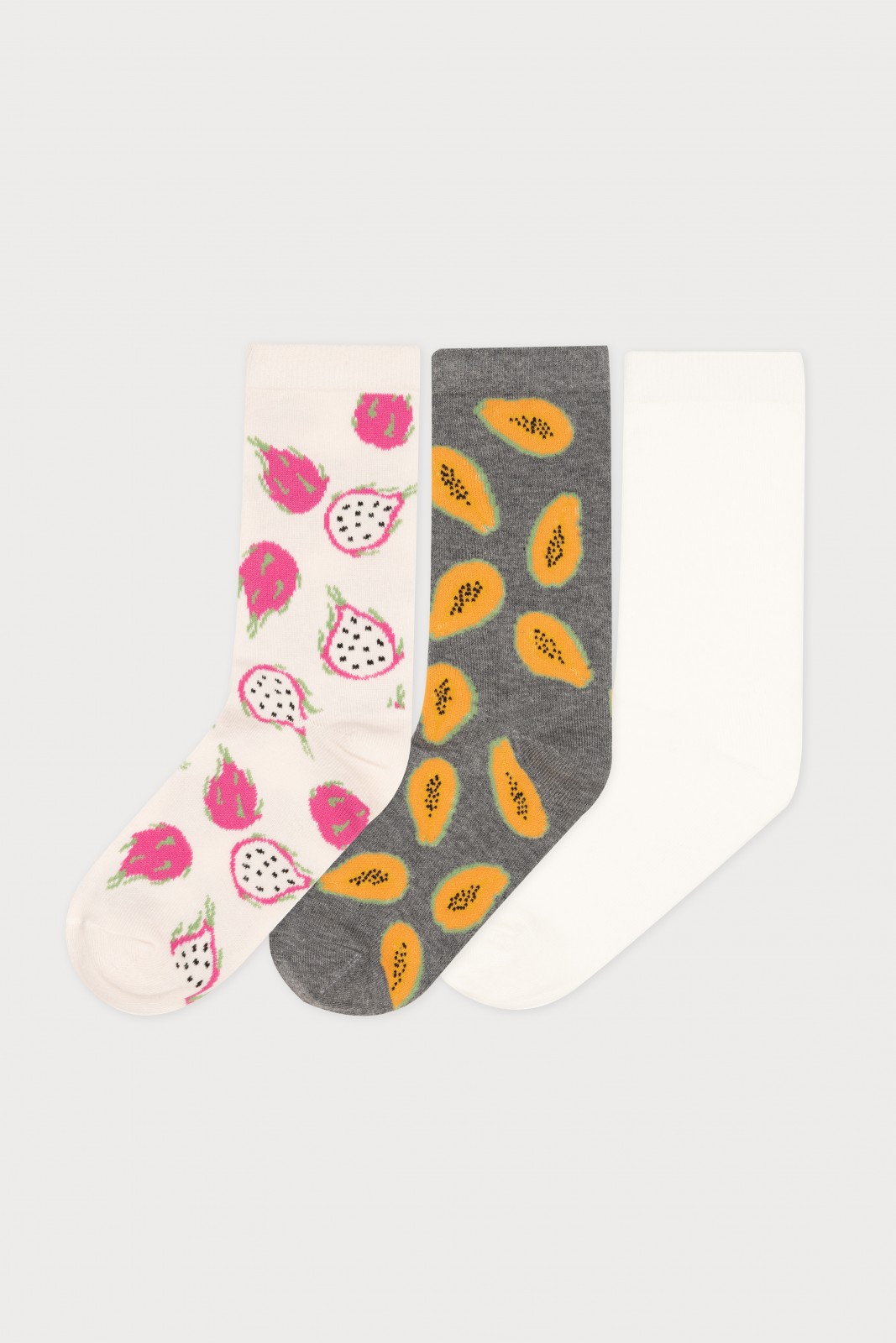 Набор высоких носков с рисунком (3 пары в комплекте)