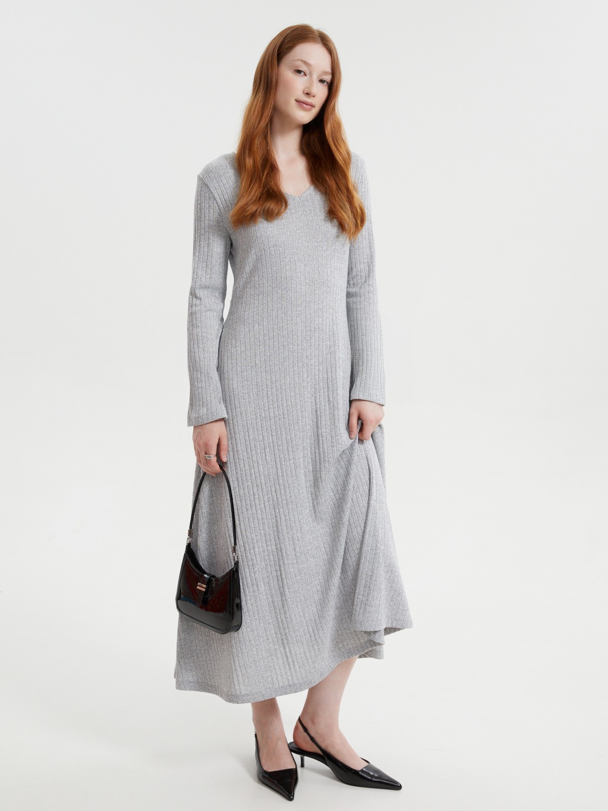 Платье лапша с длинным рукавом