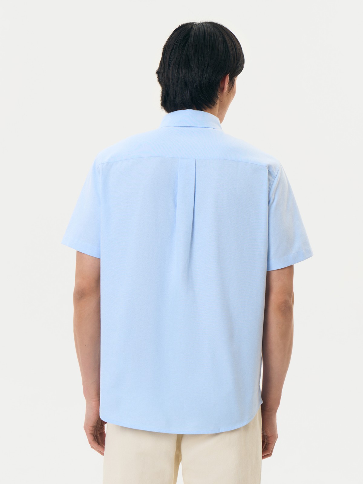 Рубашка прямого силуэта с коротким рукавом