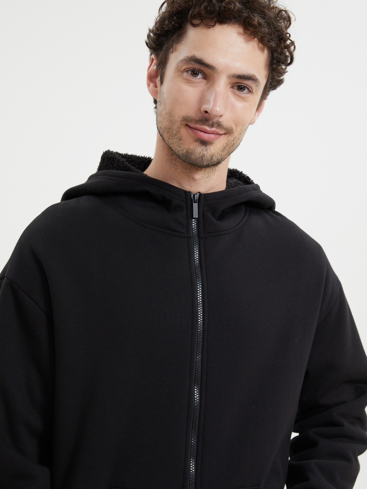 Тёплая толстовка на молнии с экомехом