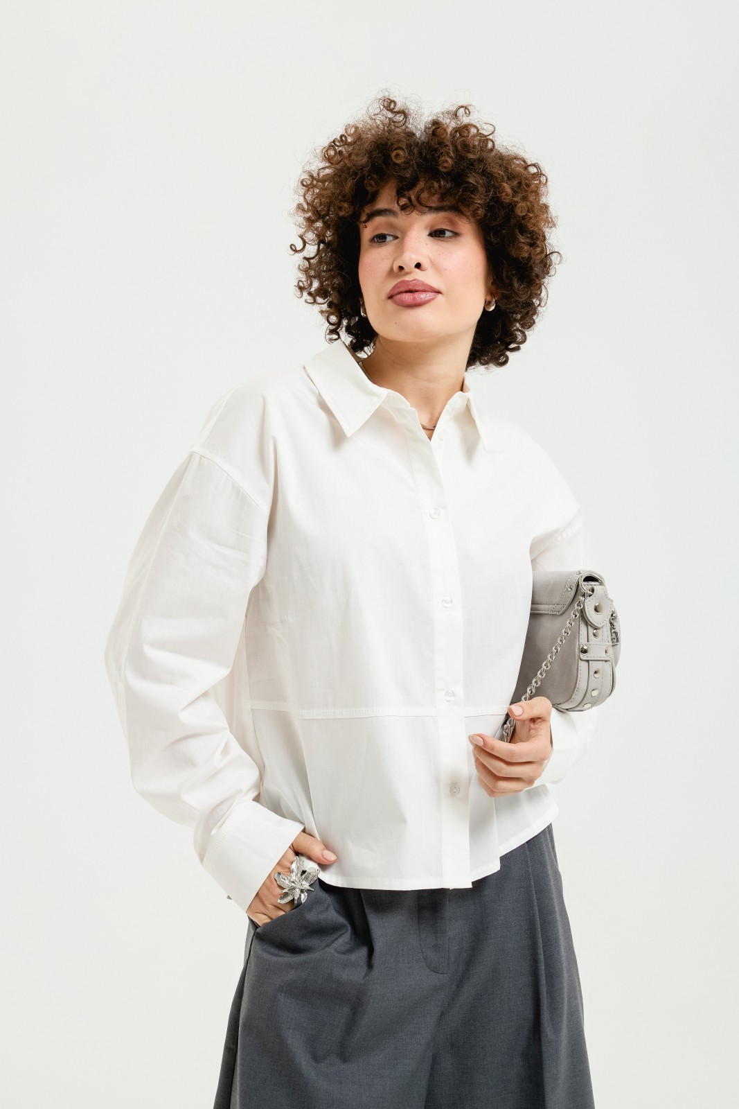 Свободная рубашка из хлопка