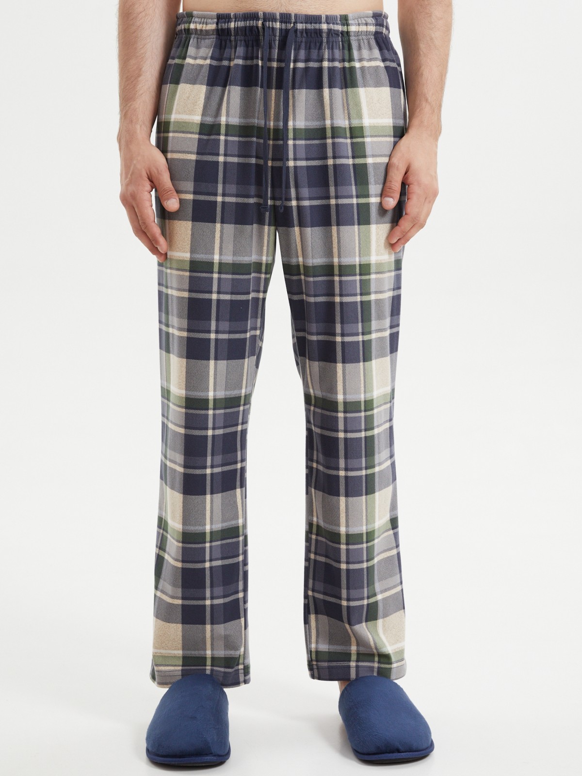 Брюки из флиса в клетку