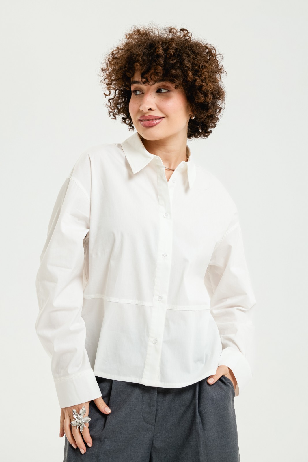 Свободная рубашка из хлопка