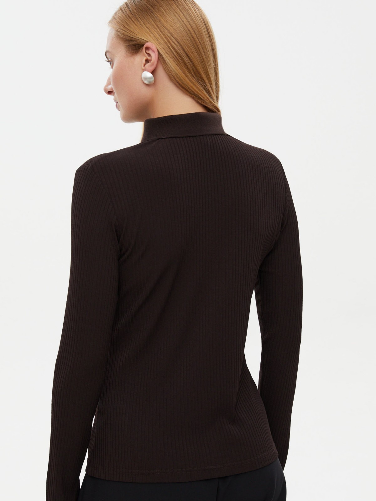 Трикотажная рубашка с отложным воротником