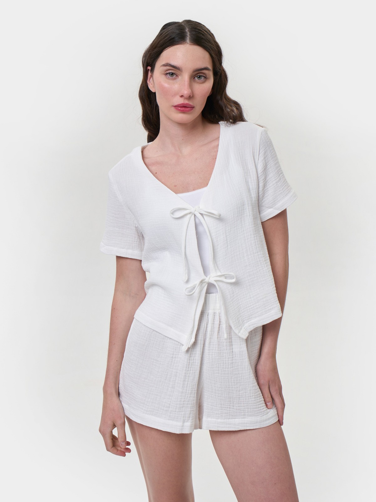 Блузка с короткими рукавами