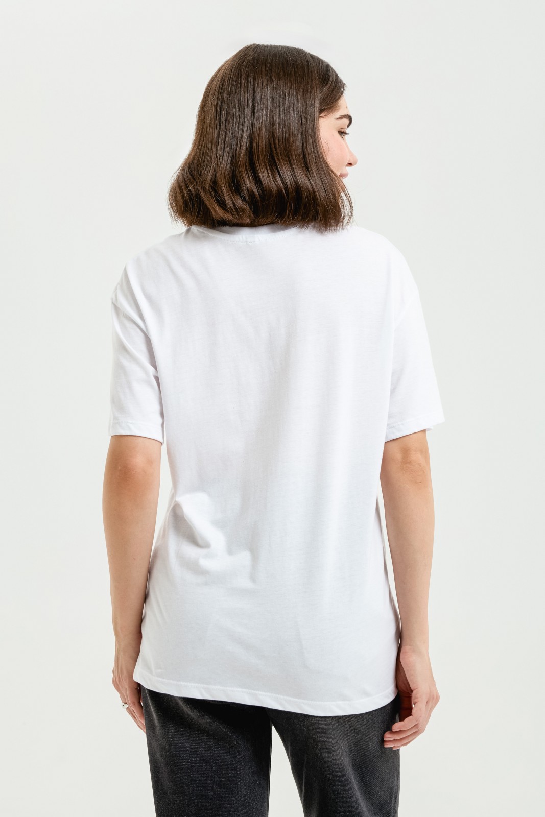 Футболка оверсайз из хлопка с принтом